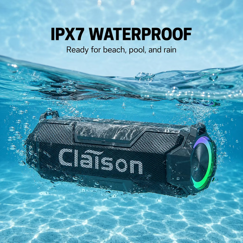 Portable Bluetooth Speaker, Bluetooth 6.0, Hi-Res Audio, IPX7