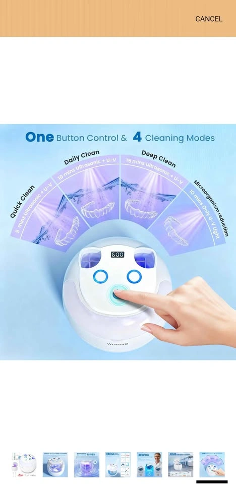 Warmra Ultrasonic Retainer Cleaner - photo 5