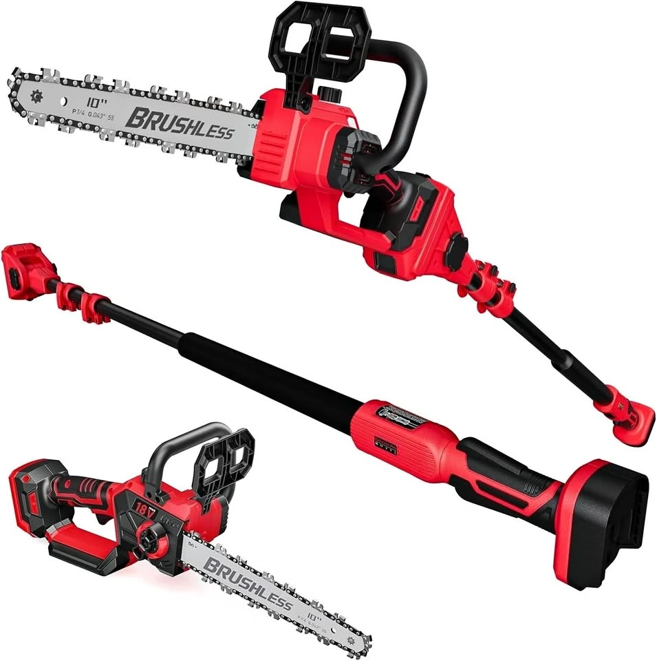 2-in-1 Cordless 10-Inch Pole Saw & Handheld Chainsaw