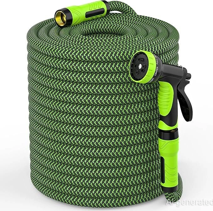 100 ft. Heavy-Duty Garden Hose with Sprayer