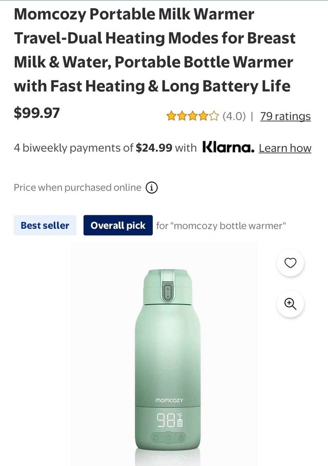 Momcozy Portable Milk Warmer