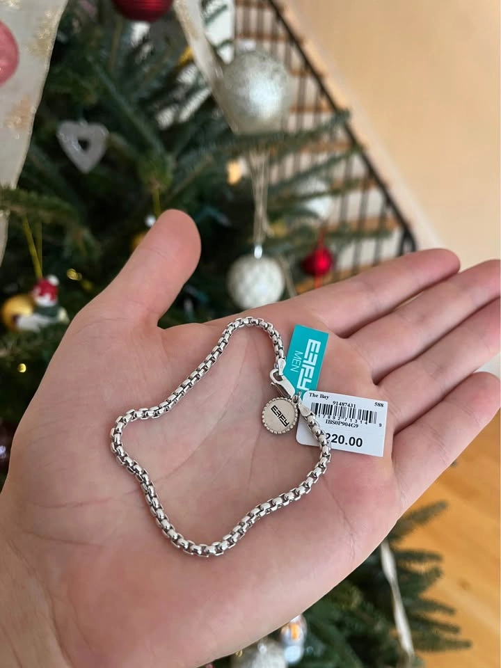 EFFY Sterling Silver Men 8" Box Link Bracelet