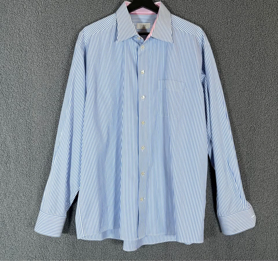 Eton Classic Fit Striped Button Up Dress Shirt - Men's 44/17.5 - photo 2