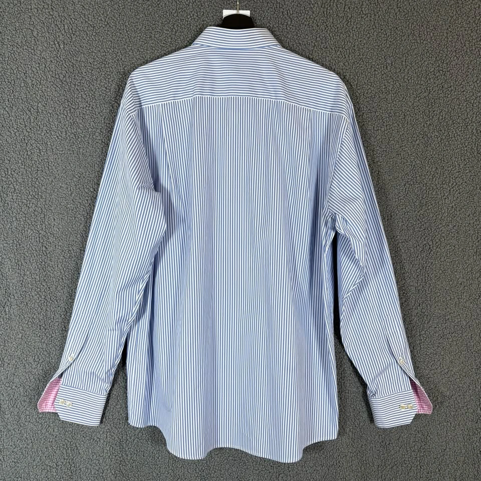 Eton Classic Fit Striped Button Up Dress Shirt - Men's 44/17.5 - photo 3