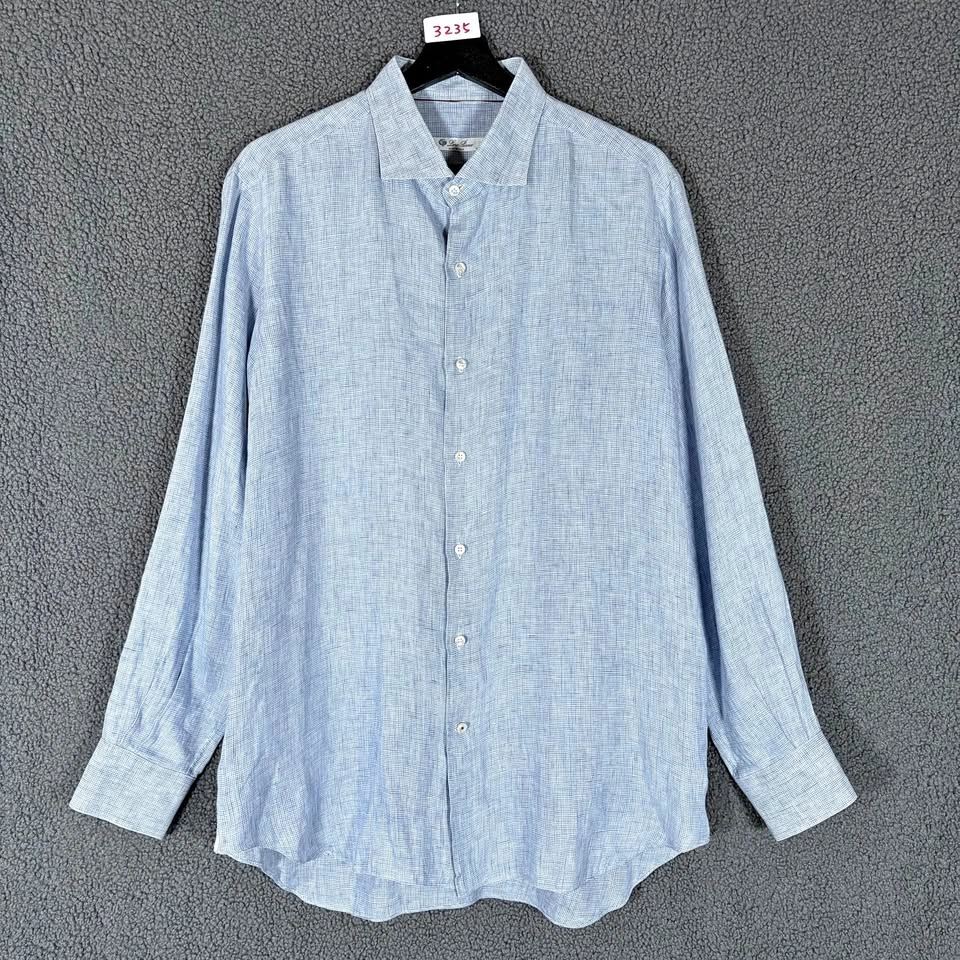Loro Piana 100% Linen Button Up Long Sleeve Shirt - XL