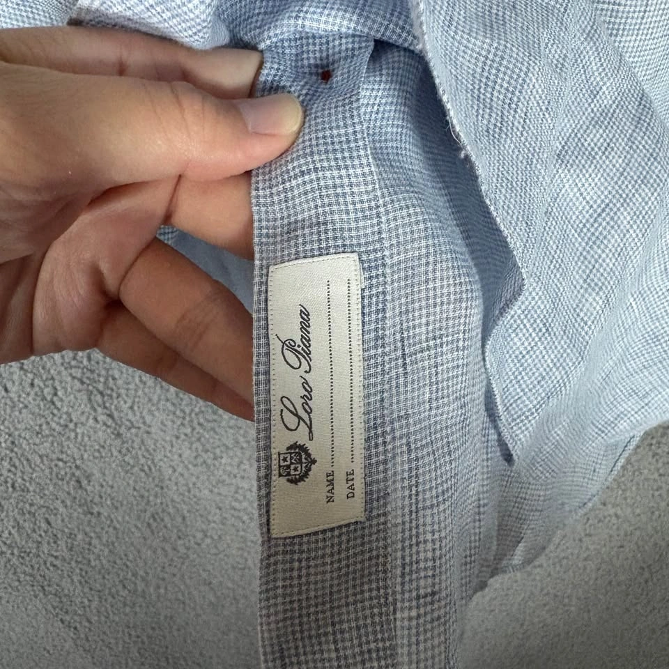 Loro Piana 100% Linen Button Up Long Sleeve Shirt - XL - photo 5