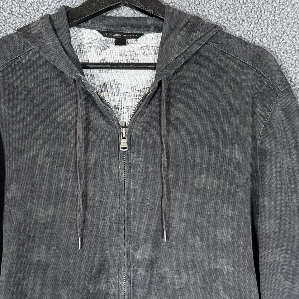 John Varvatos USA Pima Cotton Full Zip Sweatshirt Hoodie - Men's - photo 2