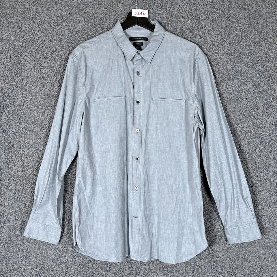 John Varvatos USA Luxe Cotton Button Up Shirt - Men's L
