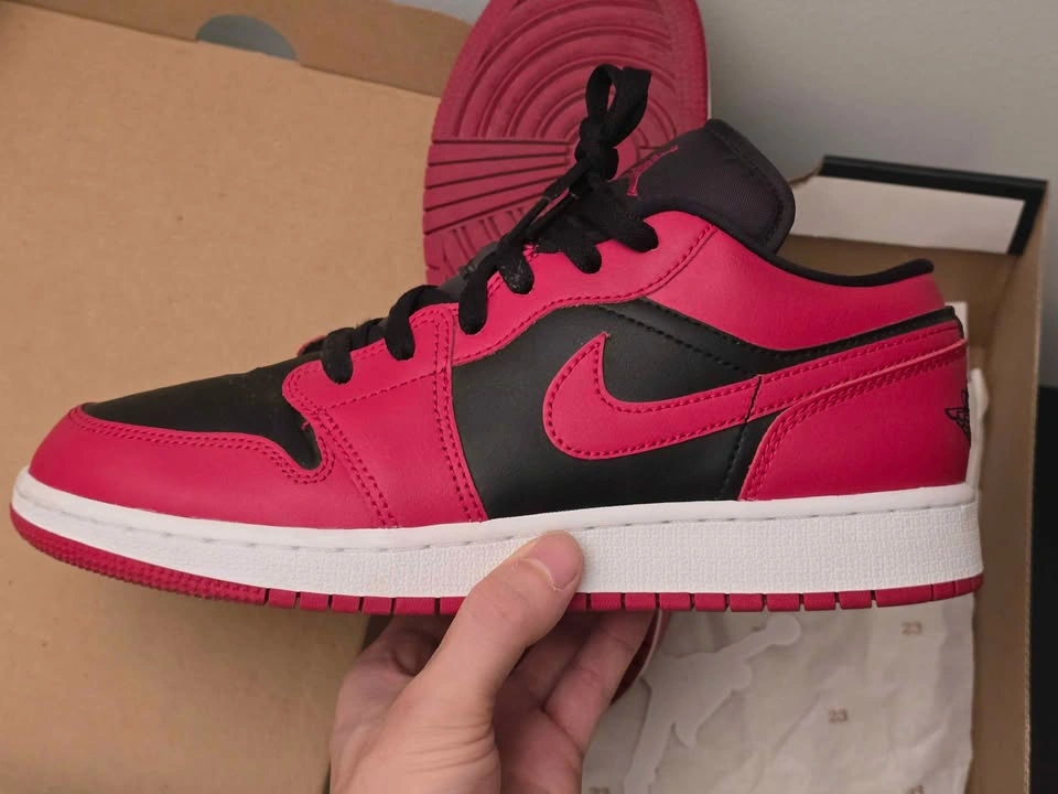 Air Jordan 1 Low (GS) Gym Red/Black-White - photo 5