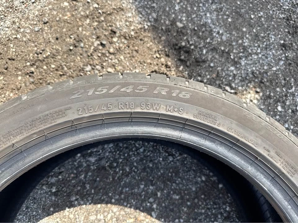 215/45R18 Pirelli Tire - 85% Tread - DOT 2023 - photo 4