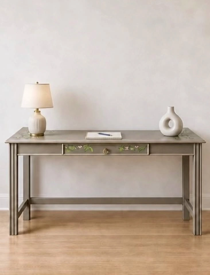 Modern Botanical Desk or Entryway Console Table