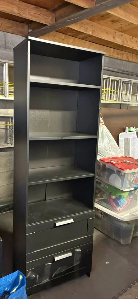 IKEA BRIMNES Bookcase with Drawers (Black)