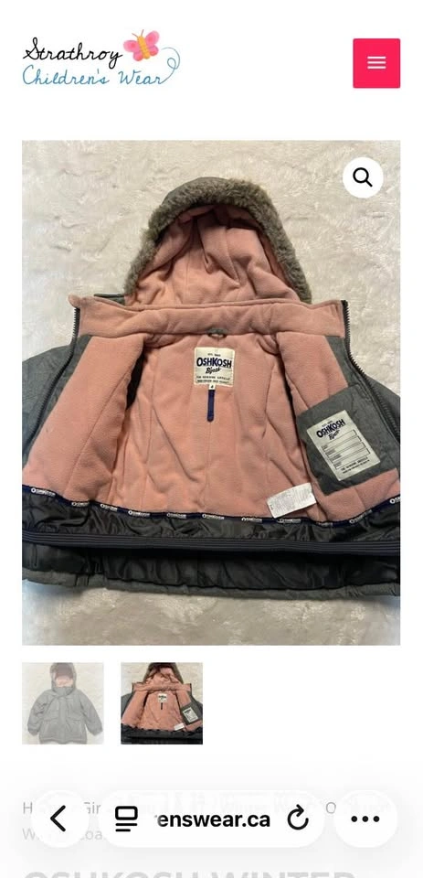 Toddler Girls Oshkosh Winter Coats (size 4 & 4T) - photo 2