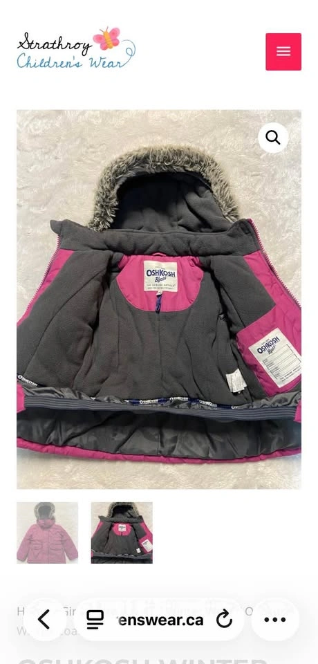 Toddler Girls Oshkosh Winter Coats (size 4 & 4T) - photo 3