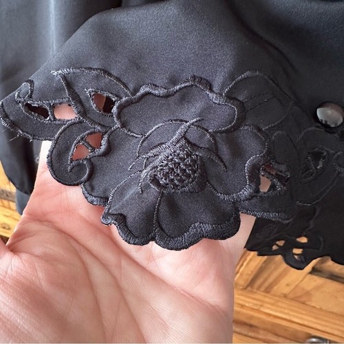 Vintage 90's Nonpareil Black Button Up Blouse - M - photo 4