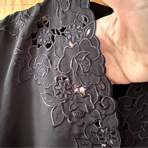 Vintage 90's Nonpareil Black Button Up Blouse - M - photo 5