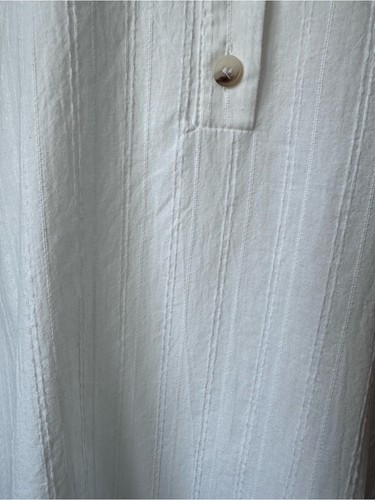 Andreé by Unit 100% Cotton White Cap Sleeve Henley Shirt 3X - photo 5