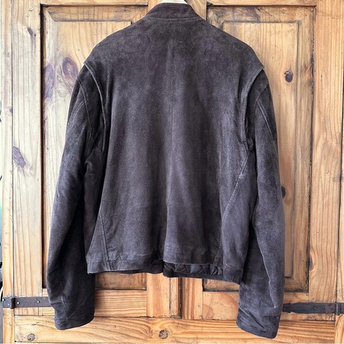 Vintage 90's Men's Club Monaco Suede Jacket Chocolate Brown - photo 2