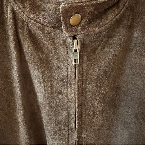 Vintage 90's Men's Club Monaco Suede Jacket Chocolate Brown - photo 5