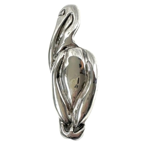 Vintage 80s Sterling Silver 925 Pelican Stork Brooch - photo 5