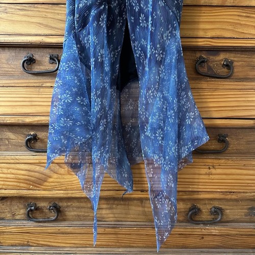 SHKANK Vintage Y2K 90's Prom Dress Blue Fishtail Mermaid - photo 4