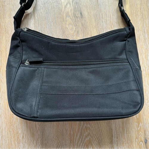 Vintage 2000's Y2K Black Shoulder Bag Multiple Compartments - photo 2