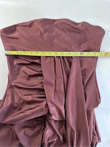 NWT Strapless Ruched Midi Dress Chocolate Brown - Size L - photo 5
