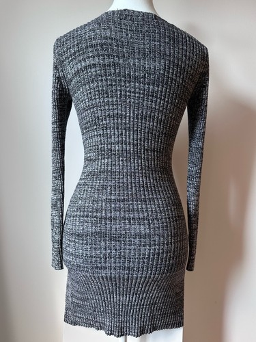 Vintage Y2K Dynamite Ribbed Sweater Dress V-Neck - S - photo 2