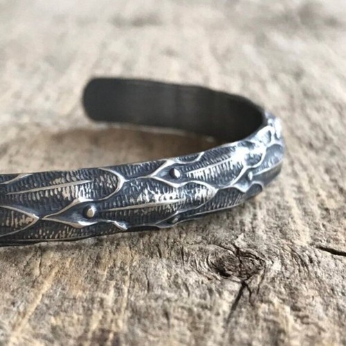 Sterling Silver Dragon Cuff Bangle Bracelet - photo 3