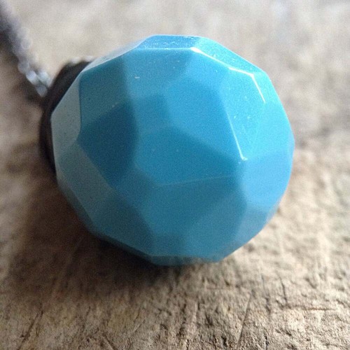 Turquoise December Birthstone Necklace Wire Wrap Teardrop - photo 3