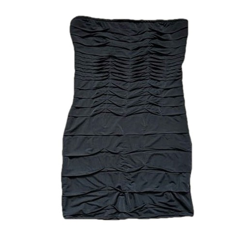 Paradise Black Strapless Bodycon Tube Dress - Size Large