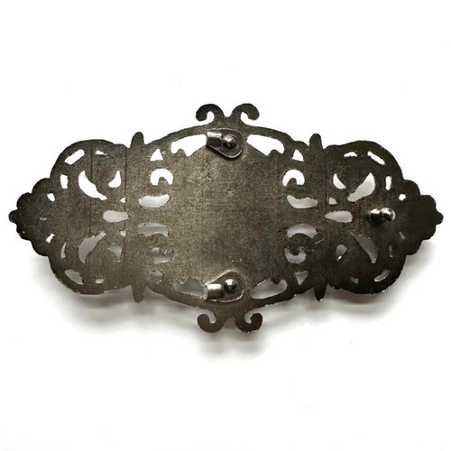 Vintage Filigree Belt Buckle with Faux Turquoise - photo 3