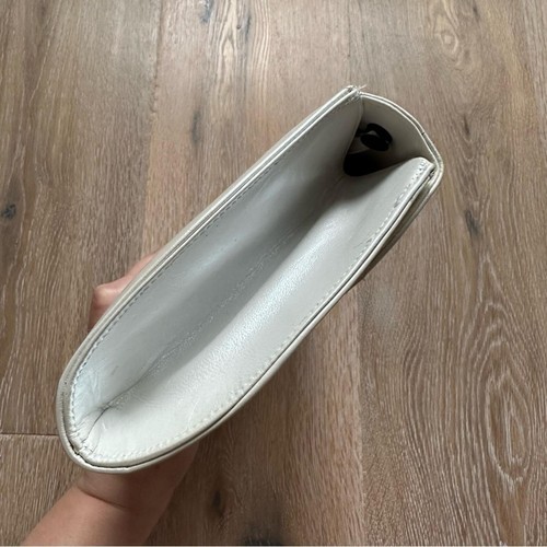 Vintage 80's Pearl Cream Clutch Envelope Purse Formal Bridal - photo 5