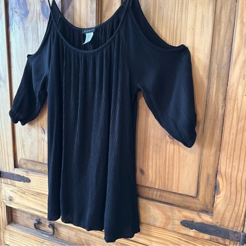 Sirens Black Cold Shoulder Tunic Mini Dress - Medium - photo 2
