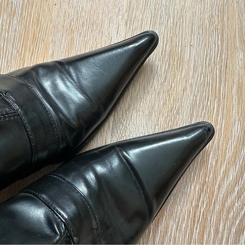 Black Kitten Heel Whimsigoth Pleather Boots - 37 EU - photo 2