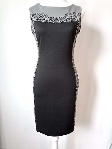H&M Sleeveless Bodycon Dress Black and Grey - Small - photo 4