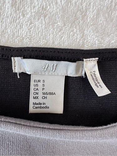 H&M Sleeveless Bodycon Dress Black and Grey - Small - photo 5