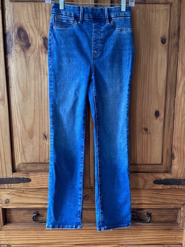 Good American Power Stretch Pull-On Straight Jeans Indigo Blue -