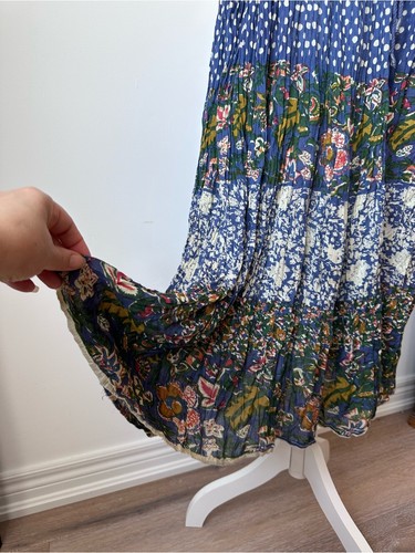 Vintage Y2K Coupé Classique Cotton Boho Peasant Skirt - L - photo 3
