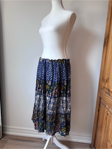 Vintage Y2K Coupé Classique Cotton Boho Peasant Skirt - L - photo 4