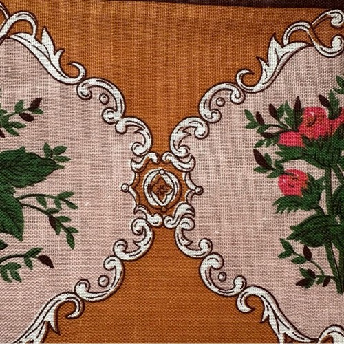 NOS Vintage Heritage Cotton Linen Tablecloth Cream Brown 51x68 - photo 5