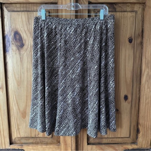Liz & Co. Brown and Beige A-Line Skirt - Size Large - photo 4