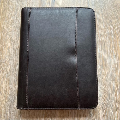 Vintage 90's Planner Case 3 Ring Bound Chocolate Brown - photo 2