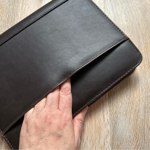Vintage 90's Planner Case 3 Ring Bound Chocolate Brown - photo 3