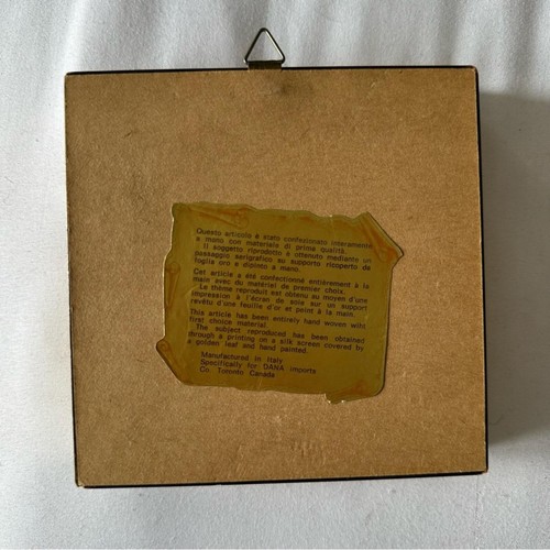 Vintage 80's Gold Leaf Framed Miniature Landscape Painting - photo 4