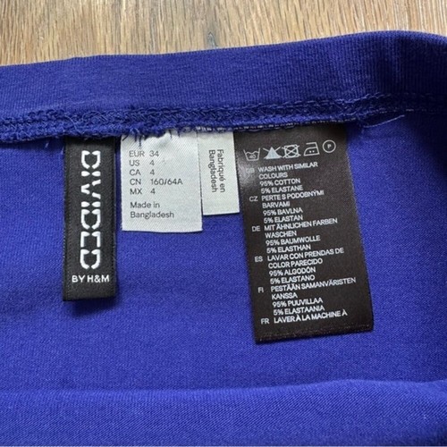 Divided H&M Women’s Blue Mini Skirt Retro - Size 4 - photo 3