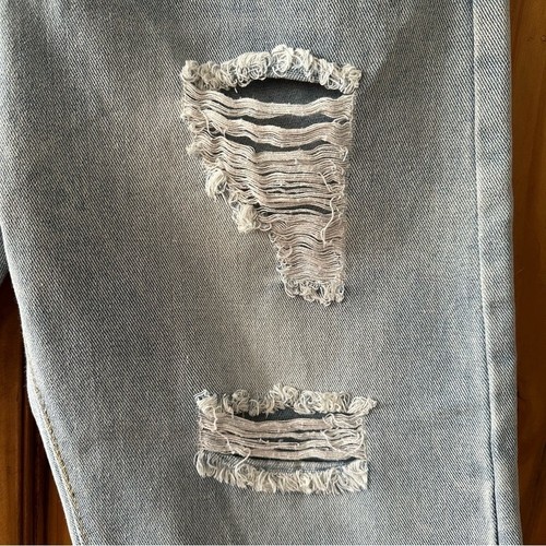 NWT Distressed Denim Jorts High Rise Bermuda Shorts - XL - photo 3