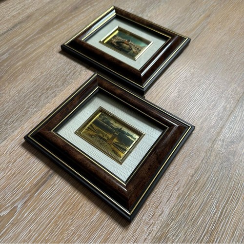 Vintage 80s Set of 2 Mini Frames Venice Landmarks - photo 3