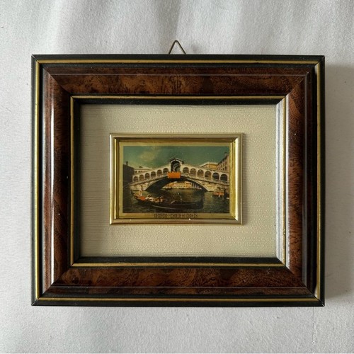 Vintage 80s Set of 2 Mini Frames Venice Landmarks - photo 4