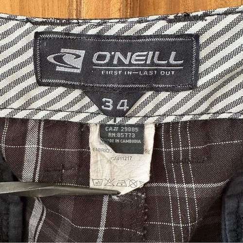 O'Neill Men's Golf Shorts Black and White Plaid - 34 - photo 4